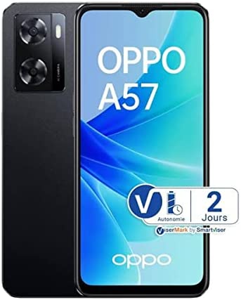 OPPO A57 - Smartphone 4G - 8Go Ram + 64 Go - Double Capteur Photo 15 MP, Frontal 8 MP - Écran LCD 60 Hz 6,6" - Batterie 5000 mAh + Charge Rapide 33W - Noir Fiche Technique et Prix au Maroc
