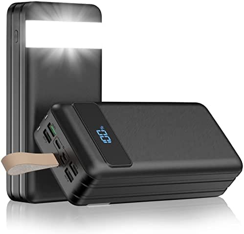 Enerwow Batterie Externe 50000mAh Chargeur Rapide avec Câble de Charge USB C, Power Bank pour Les Téléphones iphone et Samsung, iPad, Xiaomi Fiche Technique et Prix au Maroc