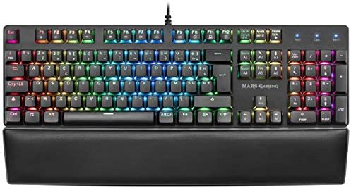 Mars Gaming MK5RFR, Clavier Mécanique RGB, Repose poignet rembourré, Switch OUTEMU SQ Rouge, Langue Française Fiche Technique et Prix au Maroc