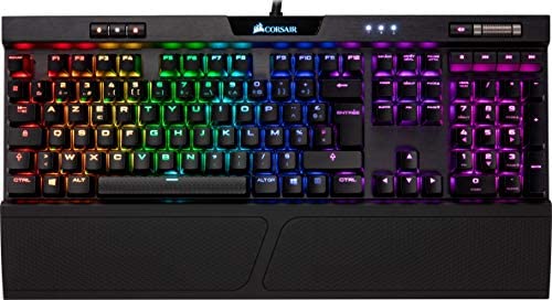 Corsair K70 RGB MK.2 Clavier Mécanique Gaming (Cherry MX Blue: Précis et Audible, Rétro-Éclairage RGB Multicolore, AZERTY FR Layout) - Noir [Exclusif Amazon] Fiche Technique et Prix au Maroc