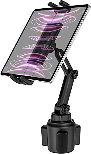 Aozcu Support Tablet Porte Gobelet Voiture pour iPad, Universel Support Tablette Porte-gobelet avec Bras Réglable, Fixation Tasse pour 4"- 12.9" iPad Pro Air Mini, Galaxy Tabs, iPhone Fiche Technique et Prix au Maroc