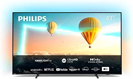 PHILIPS 43PUS8007' (2022) - TV 4k - 109,2 cm / 43" - Smart TV - Noir Fiche Technique et Prix au Maroc