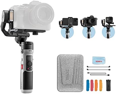 Zhiyun Crane M2S Stabilisateur Gimbal 3 Axes, pour Caméra Action/Smartphone/Caméras sans Miroir,Compatible avec Sony A6600/A6500/A6000/RX100 M7/GX85,pour Gopro Hero10/9/8 5/6/7 Fiche Technique et Prix au Maroc