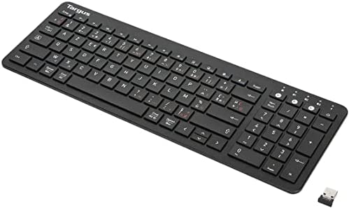 Targus Clavier d'ordinateur avec pavé numérique, Clavier azerty sans fil, Clavier Bluetooth avec protection antimicrobienne DefenseGuard – Noir, AKB863FR Fiche Technique et Prix au Maroc