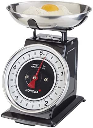 Korona 76150 Retro balance de cuisine TOM | capacité 5 kg, graduation 20 g | plateau de pesée inclus | tare - fonction de pesée supplémentaire | grande balance à affichage complet Fiche Technique et Prix au Maroc