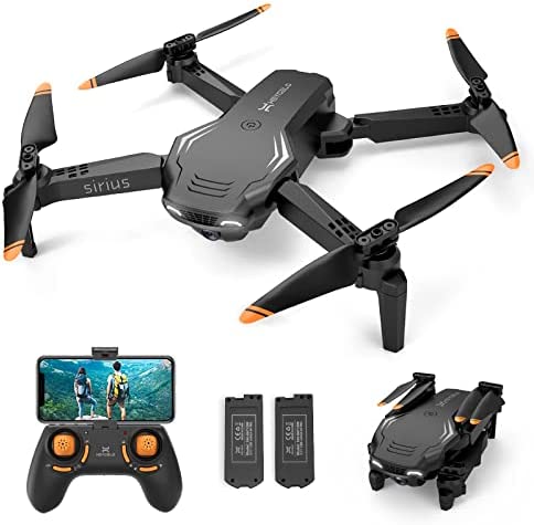 Heygelo S90 Drone avec Caméra 1080P pour Enfant, WiFi FPV Drone Mode sans Tête, Maintien d'Altitude, 360°Flips, Contrôle Gestue, Pliable Mini Drone Enfant Cadeau et Jouet pour Débutant, 2 Batteries Fiche Technique et Prix au Maroc