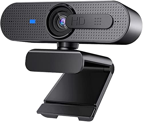 ASHU Streaming Webcam1080P Full HD avec Couvercle de confidentialité, Caméra Web Autofocus, Double Microphone Stéréo pour Zoom, Skype, Chat vidéo, Conférence, Compatible PC, Mac, Windows Fiche Technique et Prix au Maroc
