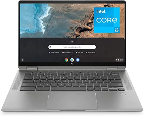 HP Chromebook x360 14c-cc0000sf Ordinateur Portable Convertible et Tactile 14" FHD (Intel Core i3, RAM 8 Go, SSD 128 Go, AZERTY, ChromeOS) Fiche Technique et Prix au Maroc