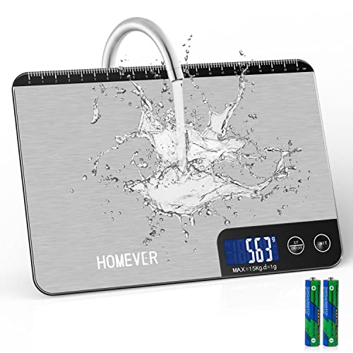 Balance de Cuisine Balance de Cuisine Numérique Pour Aliments 33 lb/15 kg Balance de Cuisine Electronique Avec Précision de 1 g (0,1 oz), 9 X 6,3 Pouces, Pour La Cuisson, La Planification Des Repas Fiche Technique et Prix au Maroc