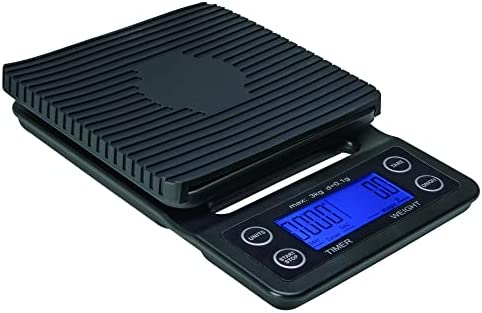 Hiyt Digital Drip Échelle à café avec minuteur, 3 kg/0,1 g balance de cuisine avec fonction de tare, piles incluses Blue Lcd Fiche Technique et Prix au Maroc
