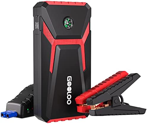GOOLOO Booster Batterie Voiture 1500A Jump Starter avec Pinces Sécurité Intelligentes Supersafe +Lampe LED+Sorties ChargeRapide 3.0 (6,0L Essence/4,0L Diesel) Fiche Technique et Prix au Maroc
