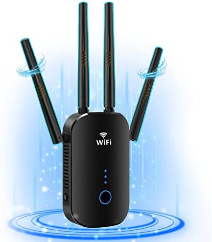 Répéteur WiFi 1200Mbps WiFi Range Extender, WiFi Booster, Amplificateur WiFi Puissant avec Port Ethernet, Couvre jusqu'à 120㎡, Facile à Installer, Connexion Stable, Compatible avec Tous Les Routeurs Fiche Technique et Prix au Maroc