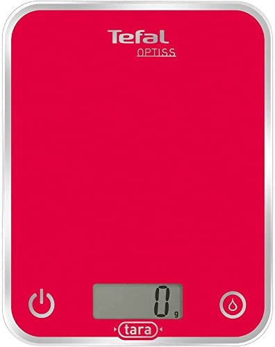 Tefal BC5003V1 Balance de Cuisine Électronique Optiss 5kg/1g Fonction Tare Conversion Liquide Ecran LCD Framboise Fiche Technique et Prix au Maroc