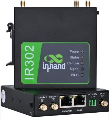 InHand Networks IR302 Routeur VPN Industriel IoT Double Carte SIM, Format Compact, Routeur 4G LTE Cat 4 150 Mbps, Antenne Externe Wi-FI Géré Via Plateforme Cloud Compatible Toute SIM opérateurs Fiche Technique et Prix au Maroc