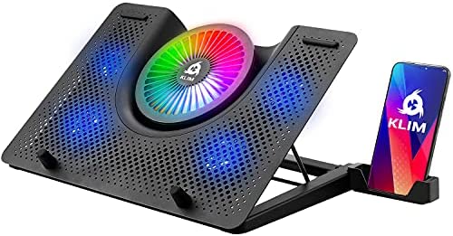 ⭐️KLIM Nova + Refroidisseur PC Portable - 11" à 19" + Éclairage RGB + Support Ordinateur Portable Gaming + Ventilateur USB + Stable et Silencieux + Compatible avec Mac et PS4 + Nouveauté 2022 Fiche Technique et Prix au Maroc