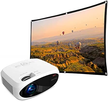 Prixton Picasso - Videoprojecteur avec Bluetooth, WiFi, 9 000 lumens, 260 ANSI lumens - Projecteur Full HD 4K - Taille 30" à 210" -Écran 100"-Distance 1 à 7 mètres - Compatible avec iOS et Android Fiche Technique et Prix au Maroc