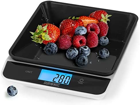 Duronic KS100 BK Balance de Cuisine d'une capacité de 5 kg | Bol de 1.2 L | 4 capteurs précis | Large écran rétroéclairé | Fonction TARE | Idéale pour la pâtisserie ou comme balance postale | Noir Fiche Technique et Prix au Maroc