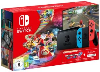 Console Nintendo Switch Mario Kart 8 Deluxe (Code de telechargement du jeu & Abonnement de 3 mois Nintendo Switch Online) Fiche Technique et Prix au Maroc
