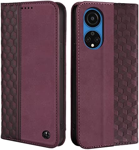 CXTcase Coque pour Honor X7, Housse en Cuir PU Pochette Portefeuille Magnétique Etui de Protection, Flip Case pour Honor X7, Vin Rouge Fiche Technique et Prix au Maroc