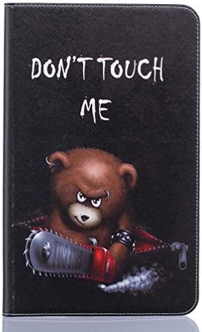 AIFILLE Compatible avec Samsung Galaxy Tab A6 10.1 T580/T585 Noir Coque Motif Animaux Ours Brun Don't Touch ME Pochette Garçon Housse en Cuir PU Anti Choc Protection Rigide Tablette Accessoires Fiche Technique et Prix au Maroc