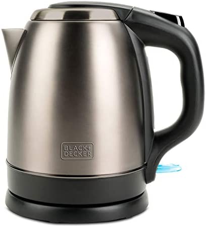 BLACK+DECKER BXKE2202E - Bouilloire électrique 2200W, 1,2L, Base pivotante à 360º adaptée aux gauchers, Poignée ergonomique, Arrêt automatique, Niveau d'eau visible, Bouton d'ouverture Fiche Technique et Prix au Maroc