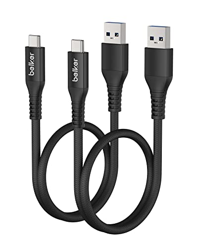 Belker Câble USB C Court 50cm/0.5M [2 pièces] 10Gbps Câble de données USB3.2 Gen2 Type C Android Auto QC3.0 Chargeur Rapide USB A à C 3A pour Samsung Note20 Galaxy S22/S21 Galaxy Z Flip3 Pixel 6 noir Fiche Technique et Prix au Maroc