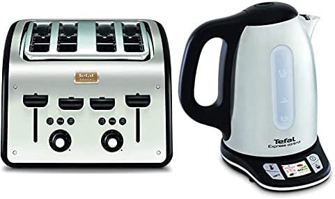 Tefal Grille Pain Maison 4 fentes, 2 Chambres Indépendantes de Cuisson, Réchauffage & Express Control Bouilloire Electrique, Bouilloire Sans Fil Inox, Bouilloire Electrique, 7 Températures Réglables Fiche Technique et Prix au Maroc