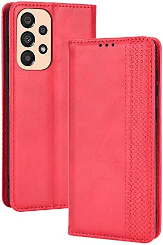 WEIOU Coque pour Samsung Galaxy A33 5G, Protection Etui Antichoc TPU Housse Premium en Cuir PU ave Portefeuille[Fentes pour Cartes][Fermeture Magnétique]. Rouge Fiche Technique et Prix au Maroc
