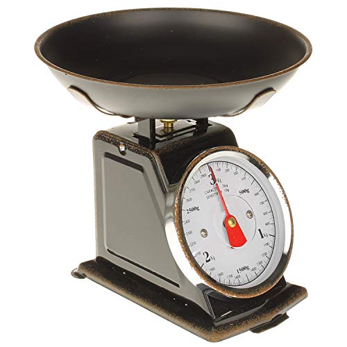 MACOSA SA79726 Balance de cuisine rétro avec bol pesée Balance ménager mécanique jusqu'à 3 kg Design vintage Balance alimentaire pour la cuisine et la pâtisserie Fiche Technique et Prix au Maroc