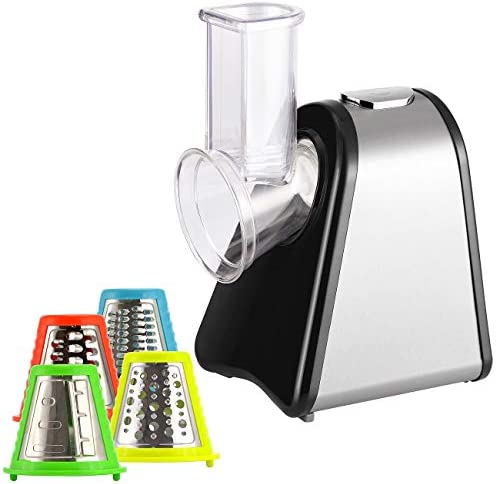 Rosenstein & Söhne Électrique râpe: Râpe de Cuisine Universelle électrique avec 4 Accessoires, 150, avec 5 Embouts (râpe à Noix électrique) Fiche Technique et Prix au Maroc