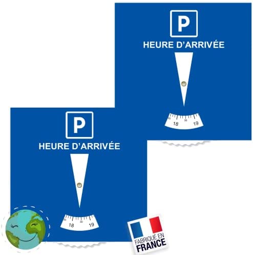 BLAUBODY Disque Bleu de stationnement Zone Bleue (ÉCOLOGIQUE & Fabriqué en France) x2 Disques Stationnement Carte Horodateur Européen pour Parking Stationnement Voiture Accessoires Auto (Garantie) Fiche Technique et Prix au Maroc