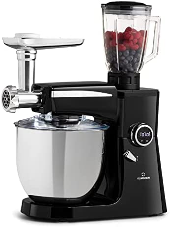 Klarstein Robot Mixeur Multifonctions, Robot Cuisine 2000W, Hachoir à Viande, Blender 3 en 1, Robot Patissier, Robot Cuisine Multifonction 10L, Rape Legumes Electrique, Batteurs, Petrin Professionnel Fiche Technique et Prix au Maroc