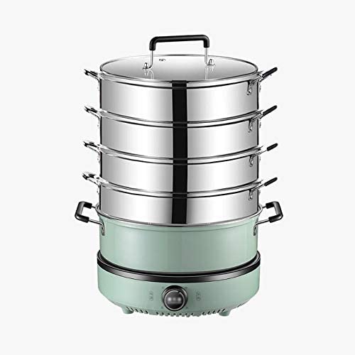 KKYKP Accueil Cuiseur à vapeur électrique Cuiseur à vapeur multifonctionnel Cuiseur à vapeur de fruits de mer de grande capacité à 3 couches Fiche Technique et Prix au Maroc