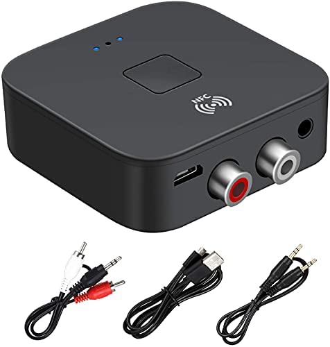 NFC Bluetooth 5.0 Récepteur RCA Jack 3,5 mm AUX HiFi Adaptateur sans Fil Voiture Récepteur Audio Bluetooth,Audio de Voiture,Casque,système de cinéma Maison,récepteurs de Composants Audio stéréo Fiche Technique et Prix au Maroc