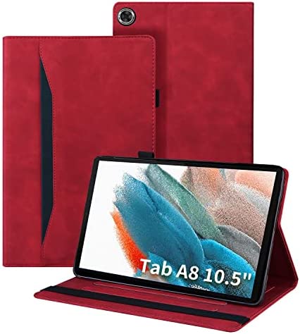 Auslbin Coque pour Samsung Galaxy Tab A8 (10.5 Pouces,2021) Housse de Cuir PU avec Fonction Support Étui de Protection Tablette pour Samsung Galaxy Tab A8 SM-X205/SM-X200 (Rouge) Fiche Technique et Prix au Maroc