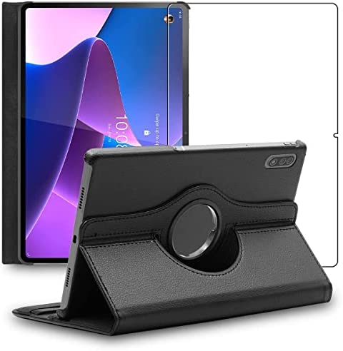 ebestStar - Housse Compatible avec Lenovo Tab P12 Pro Coque Support Rotatif 360°, Etui Protection PU Cuir, Noir + Film Verre Trempé Fiche Technique et Prix au Maroc