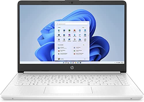 HP Laptop 14s-dq0003sf PC Ultraportable 14" HD (Intel Celeron, RAM 4 Go, eMMC 64 Go, AZERTY, Windows 11 Famille en Mode S) Blanc, Microsoft 365 Personnel inclus pendant 1 an Fiche Technique et Prix au Maroc