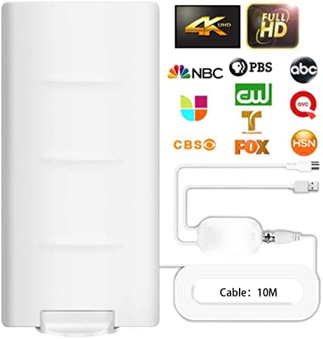 2023 Antenne TV Intérieur Puissante,Antenne TV Numérique Freeview,Antennes TNT pour Intérieur et Extérieur,4K 1080p Intérieure Extérieure Détachable HDTV Antennes TV,Portée 480 KM,Câble Coaxial 10M Fiche Technique et Prix au Maroc
