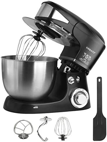 Robot Pâtissier Robot de cuisine Robot Mélangeur Pétrisseur Batteur Électrique 6 Vitesses avec Bol 5L, 1000W Faible bruit … (Noir) Fiche Technique et Prix au Maroc