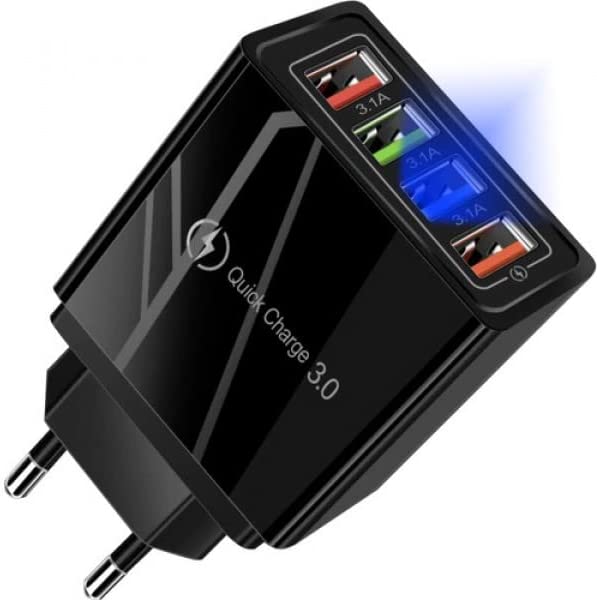 PARENCE.- Chargeur Mural USB, 4 Ports/Fonction Intelligente et Ultra Rapide 3.0 - Universel Fiche Technique et Prix au Maroc