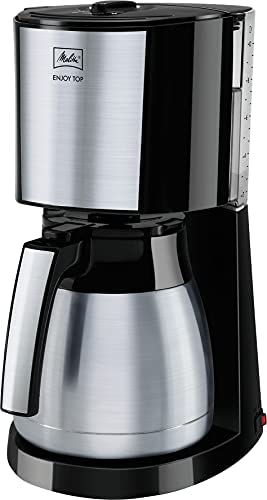 Melitta Cafetière à Filtre avec Verseuse Isotherme en Acier Inoxydable, Sélecteur d’Arôme, Enjoy Top Therm, Noir/Acier Brossé, 1017-08 Fiche Technique et Prix au Maroc