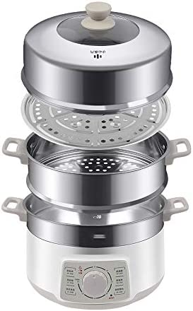 KKYKP Accueil Cuiseur à vapeur électrique multifonctionnel Cuiseur à vapeur de fruits de mer de grande capacité Power-Of 3 couches Fiche Technique et Prix au Maroc