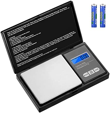Aurora & Tithonus Digital Précision 500g / 0.01g, Balance de Cuisine en Acier Inoxydable avec écran LCD, pour Peser des Herbes, des Bijoux Fiche Technique et Prix au Maroc