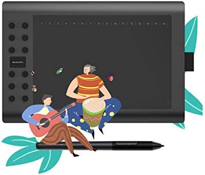 GAOMON M106KPRO Tablette Graphique à Dessin 10 x 6,25 Pouces Stylet sans Pile à 8192 Niveaux avec Support d'Inclinaison, 12 Touches de Raccourci et 16 Softkeys, Compatible avec Windows, Mac et Android Fiche Technique et Prix au Maroc