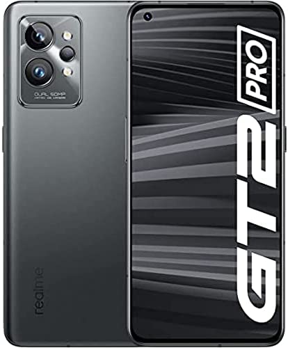 realme GT 2 Pro 5G Smartphone Debloqué,Snapdragon 8 Gen 1,Méga batterie de 5 000 mAh,Charge SuperDart 65 W,1-120HZ ADFR,Dual Sim, 8+128 GB,Noir acier Fiche Technique et Prix au Maroc
