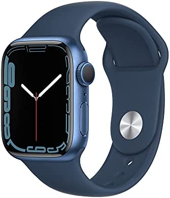 Apple Watch Series 7 (GPS, 41 mm) - Boîtier en Aluminium Bleu avec Bracelet Sport Abyss Bleu (Reconditionné) Fiche Technique et Prix au Maroc