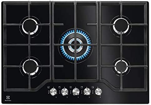 Electrolux EGG7536K Plaque de cuisson à gaz on Glass GOG line 75 cm, noir Fiche Technique et Prix au Maroc