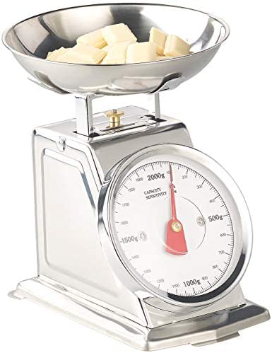 Rosenstein & Söhne balance de cuisine nostalgie: Balance de cuisine rétro analogique jusqu'à 2 kg avec fonction tare, acier inoxydable (nostalgique balance de cuisine) Fiche Technique et Prix au Maroc