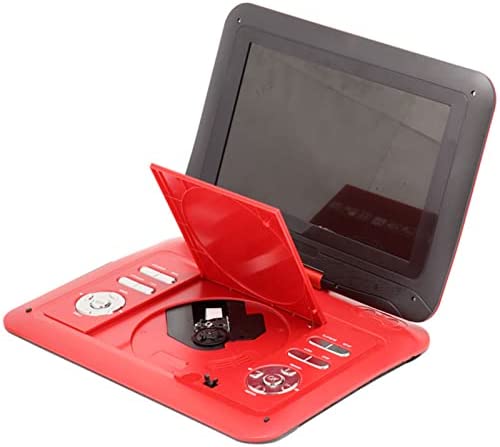 Lecteur DVD Mobile, 13,8 Pouces Compact 3D Lecteur DVD Portable Rotation à 270° Lecteur de cinéma Haut-parleurs stéréo intégrés Télévision pour Les Personnes âgées et Les Enfants(Color:Rouge) Fiche Technique et Prix au Maroc