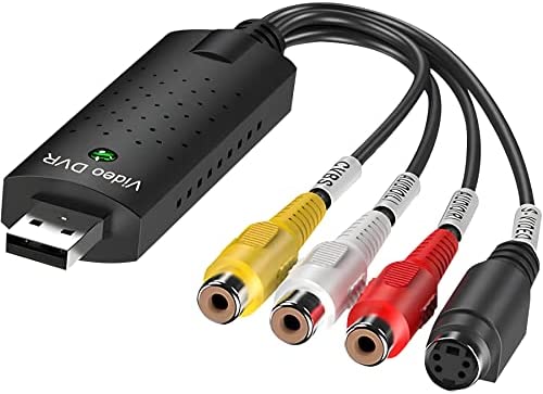 Retoo Enregistreur vidéo et Audio avec USB 2.0 et Haute Vitesse - Transmet numériquement, Compatible VHS, VCR, DVD, CD, magnétoscope et convertisseur vidéo, Lecture et édition vidéo Fiche Technique et Prix au Maroc